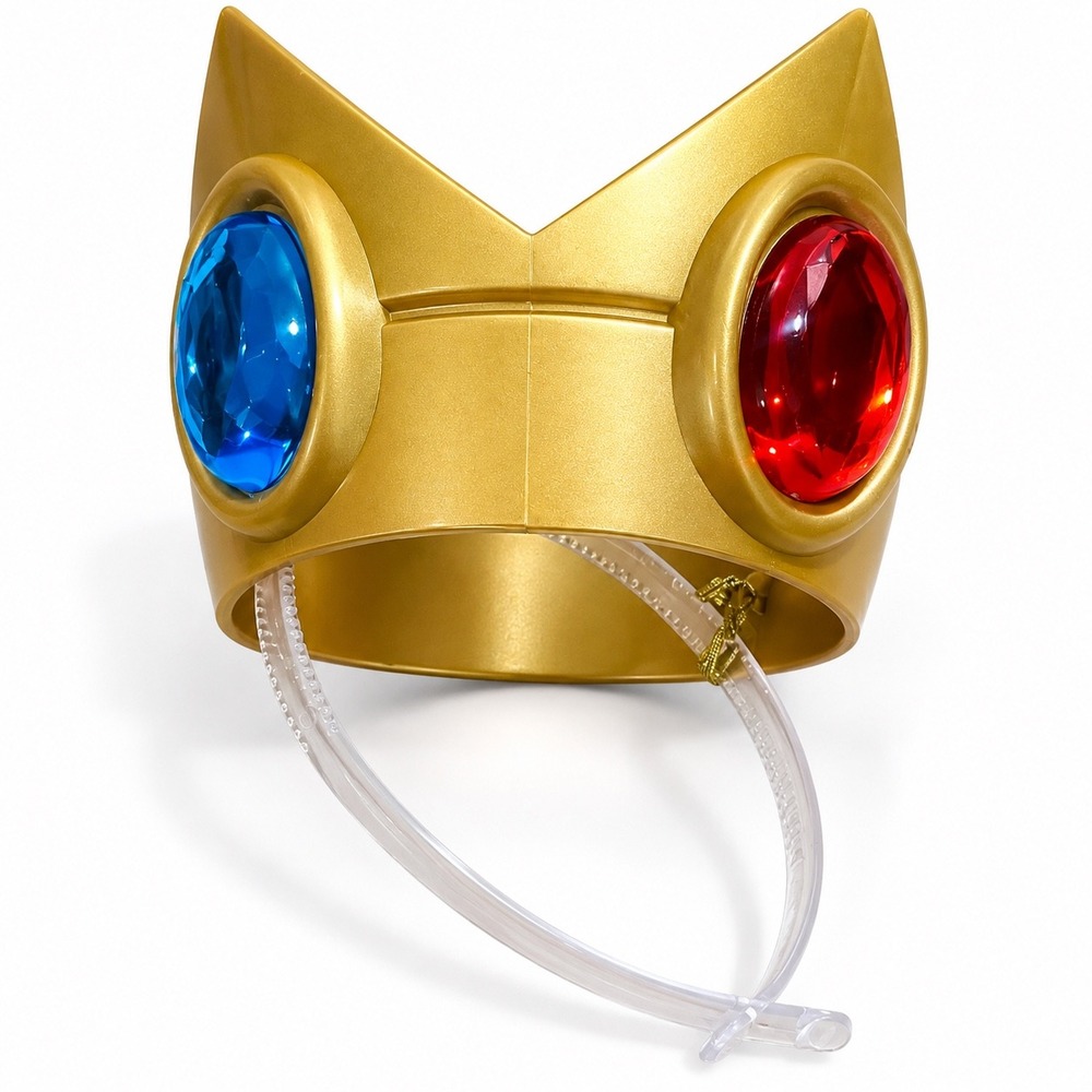 Nintendo Princess Peach Crown Super Mario Bros Disguise Cosplay Costume Gold